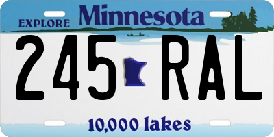MN license plate 245RAL