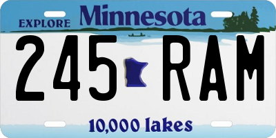 MN license plate 245RAM