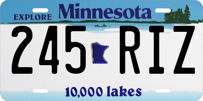MN license plate 245RIZ