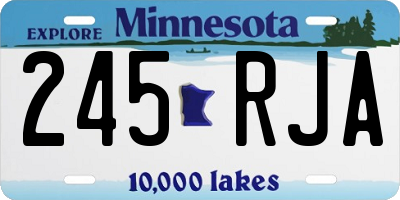 MN license plate 245RJA