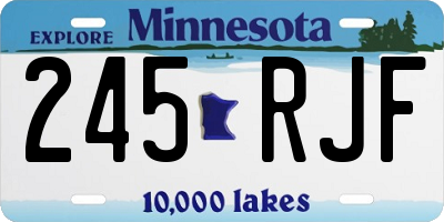 MN license plate 245RJF