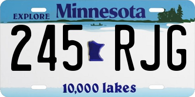 MN license plate 245RJG