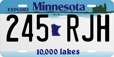 MN license plate 245RJH