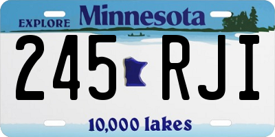 MN license plate 245RJI