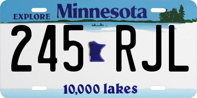MN license plate 245RJL