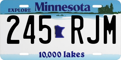 MN license plate 245RJM
