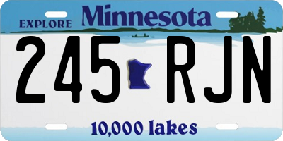 MN license plate 245RJN