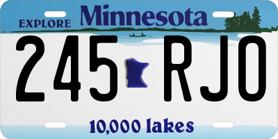 MN license plate 245RJO