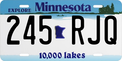 MN license plate 245RJQ