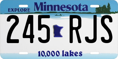 MN license plate 245RJS