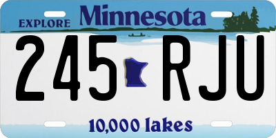 MN license plate 245RJU