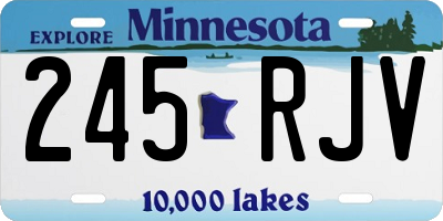 MN license plate 245RJV