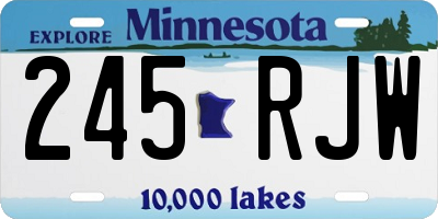MN license plate 245RJW