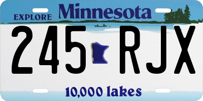 MN license plate 245RJX