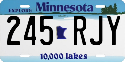 MN license plate 245RJY