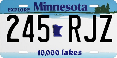 MN license plate 245RJZ
