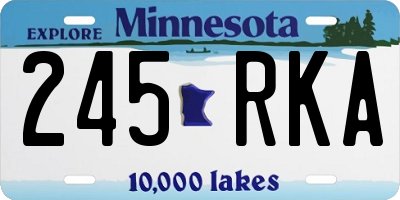 MN license plate 245RKA
