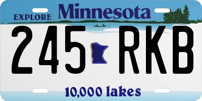 MN license plate 245RKB