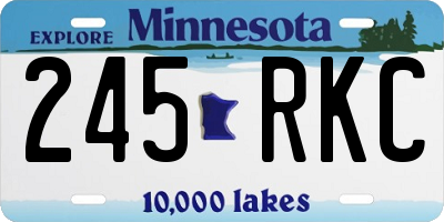 MN license plate 245RKC