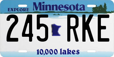 MN license plate 245RKE