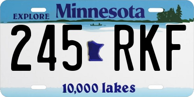 MN license plate 245RKF