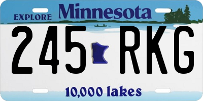 MN license plate 245RKG