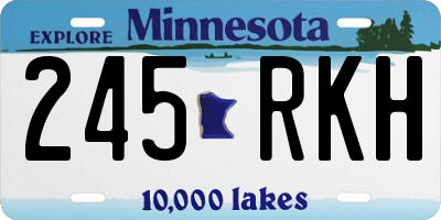 MN license plate 245RKH