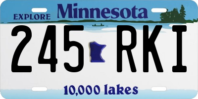 MN license plate 245RKI
