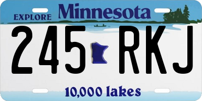 MN license plate 245RKJ
