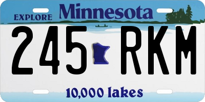 MN license plate 245RKM