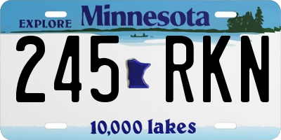 MN license plate 245RKN