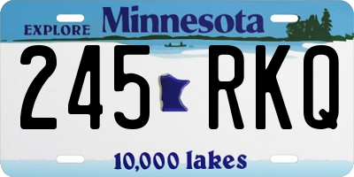 MN license plate 245RKQ