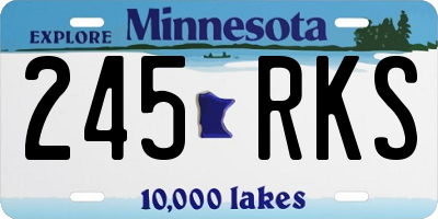 MN license plate 245RKS