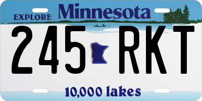 MN license plate 245RKT