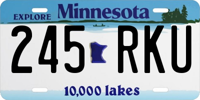 MN license plate 245RKU