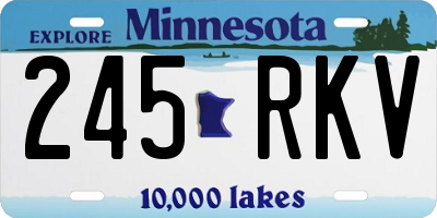 MN license plate 245RKV