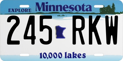 MN license plate 245RKW