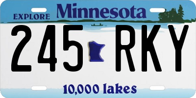 MN license plate 245RKY