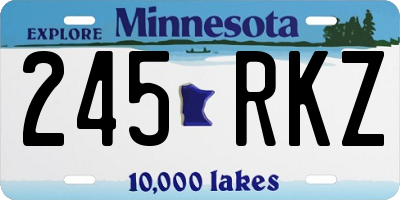 MN license plate 245RKZ