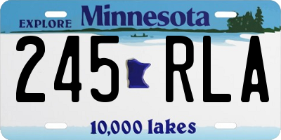 MN license plate 245RLA