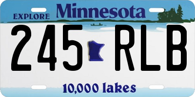 MN license plate 245RLB