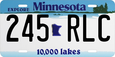 MN license plate 245RLC