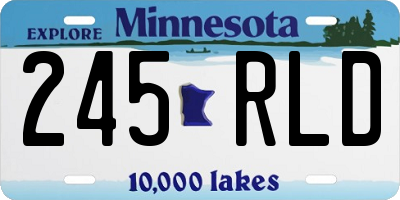 MN license plate 245RLD