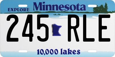 MN license plate 245RLE