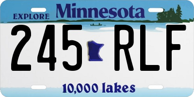 MN license plate 245RLF