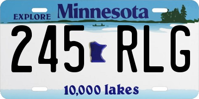 MN license plate 245RLG