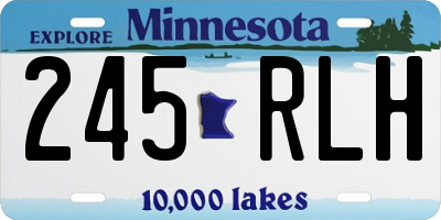 MN license plate 245RLH