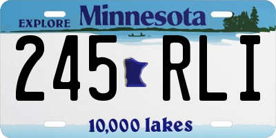 MN license plate 245RLI