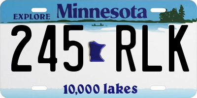 MN license plate 245RLK