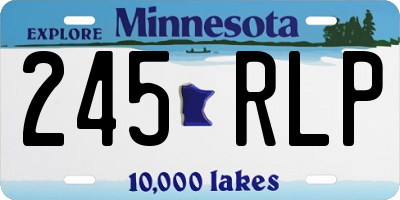 MN license plate 245RLP